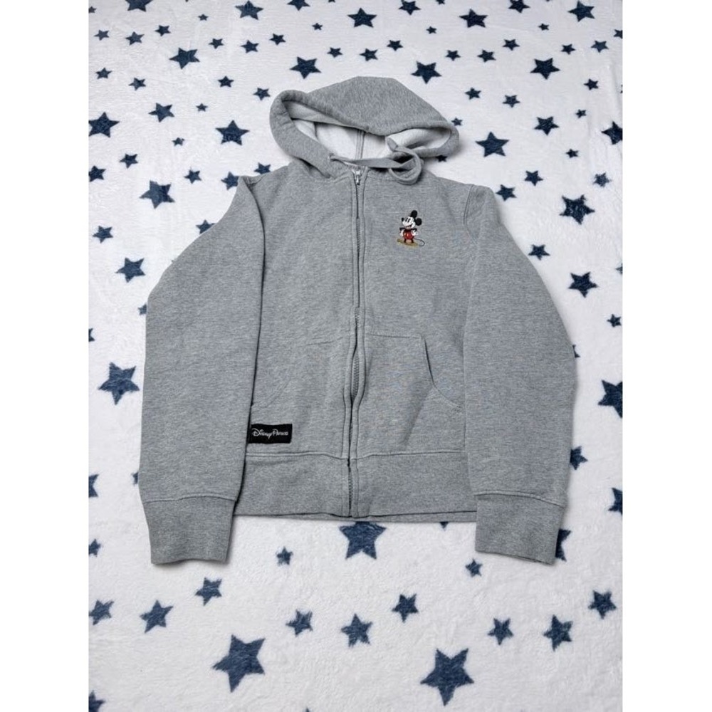 Disney Parks Mickey Mouse Hoodie Zip Up Gray Mens Medium Sweatshirt